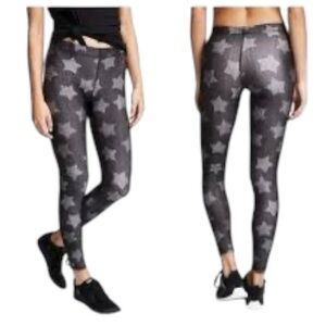 NWT Terez Women’s Gray White Star Print Leggings XS